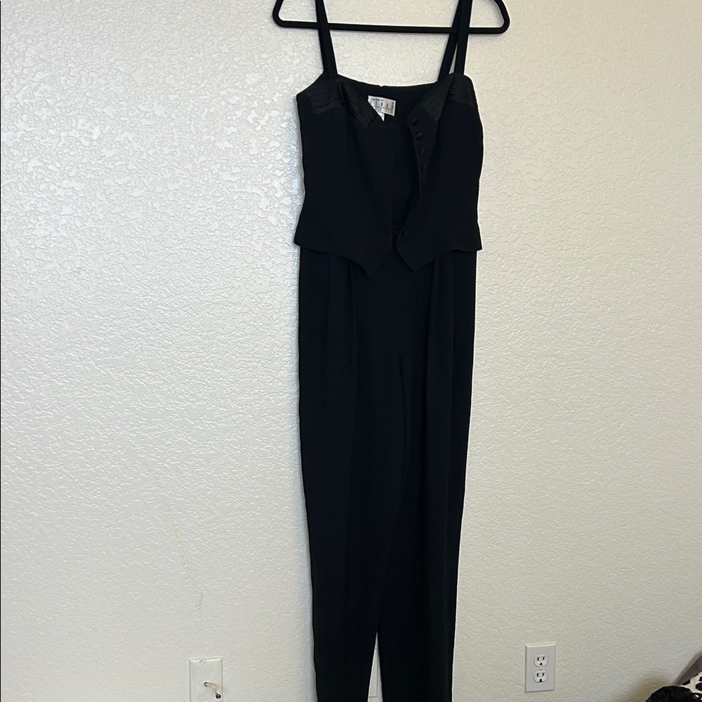 KENAR VINTAGE  Black Sleeveless Jumpsuit. No Size Tag.
